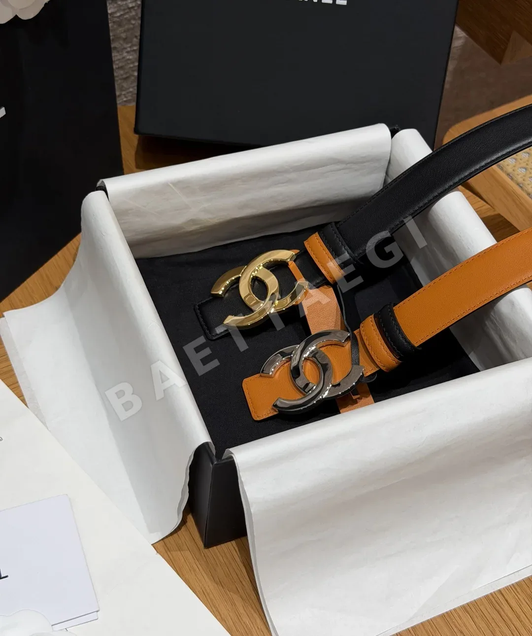 샤넬 더블 C 버클 가죽 벨트 상세 이미지 2