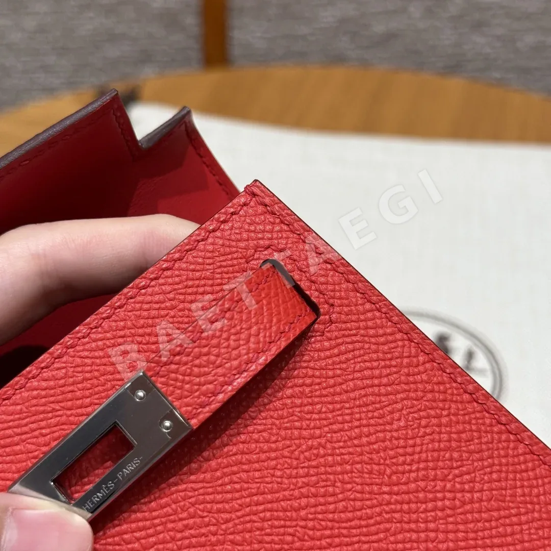 에르메스 미니 켈리 2 써니 레드 가방 상세 이미지 3