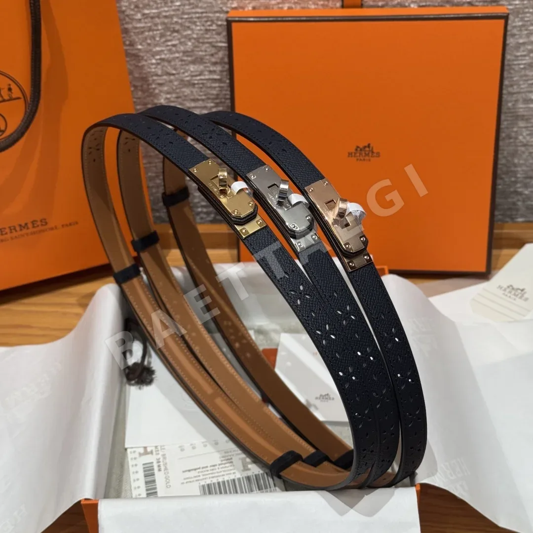 에르메스 켈리 가든 파티 스테인리스 스틸 벨트 176045