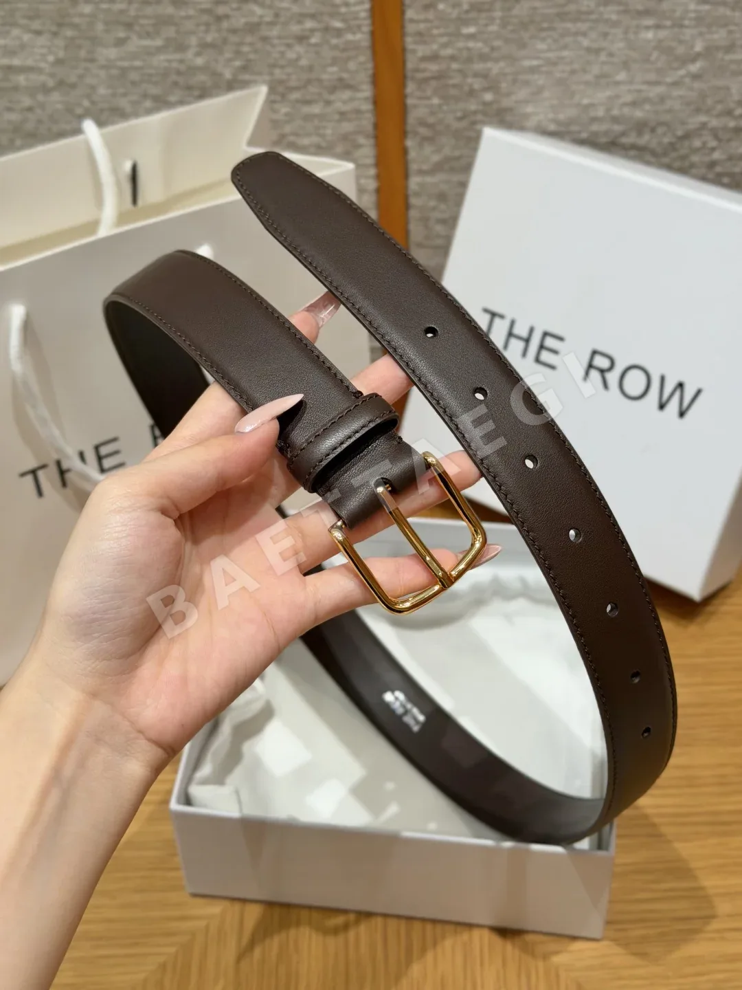 더로우 클래식 32mm 송아지가죽 벨트 상세 이미지 4