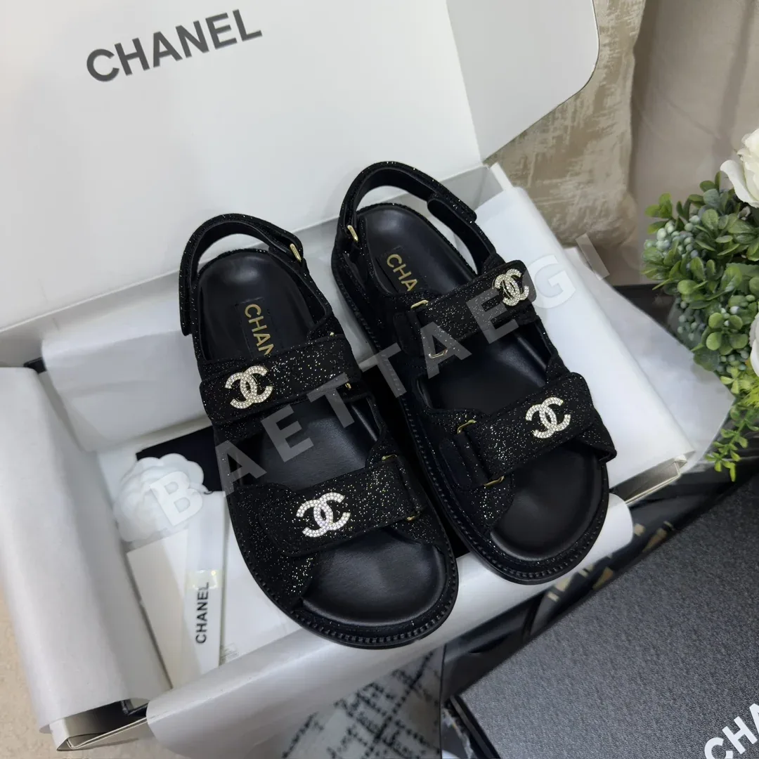 샤넬 더블 C 벨크로 캐주얼 샌들 94246