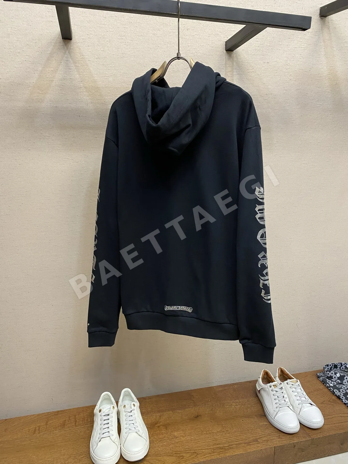 크롬하츠 로고 프린트 오버핏 남성 후드 상세 이미지 2
