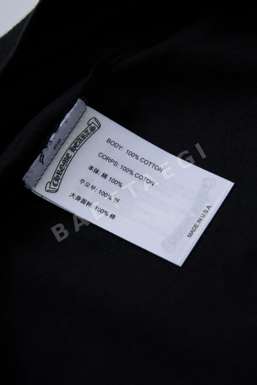 크롬하츠 남성 블랙 라스베가스 반팔 티셔츠 상세 이미지 5