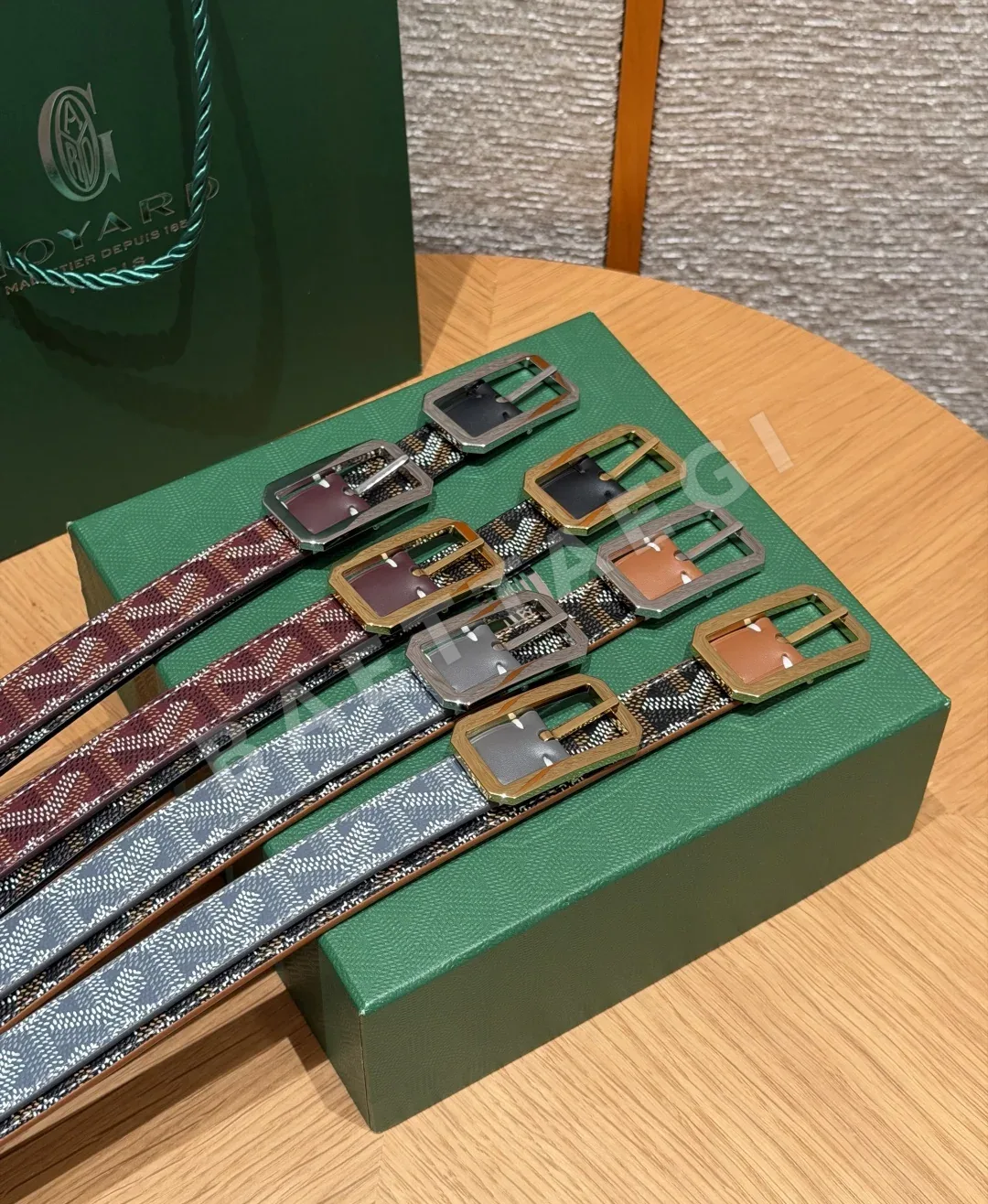 고야드 모노그램 가죽 벨트 2 cm 상세 이미지 8