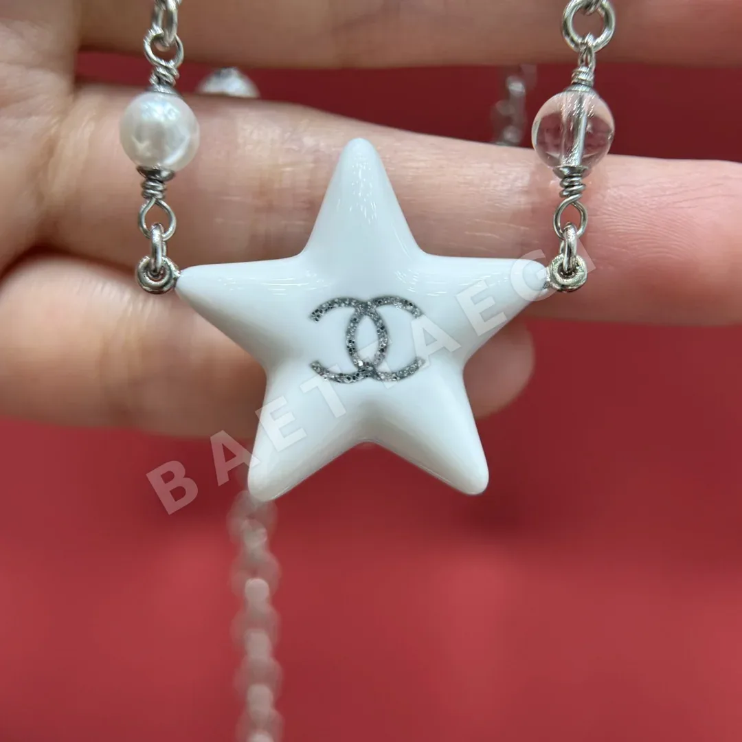 샤넬 실버 스타 크리스탈 진주 목걸이 상세 이미지 6