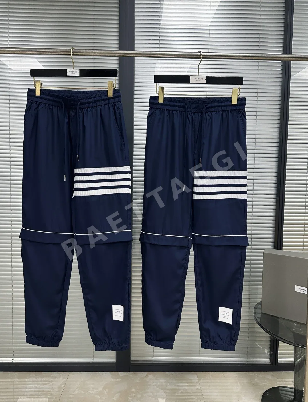 톰브라운 컬러 블록 나일론 긴 바지 상세 이미지 2