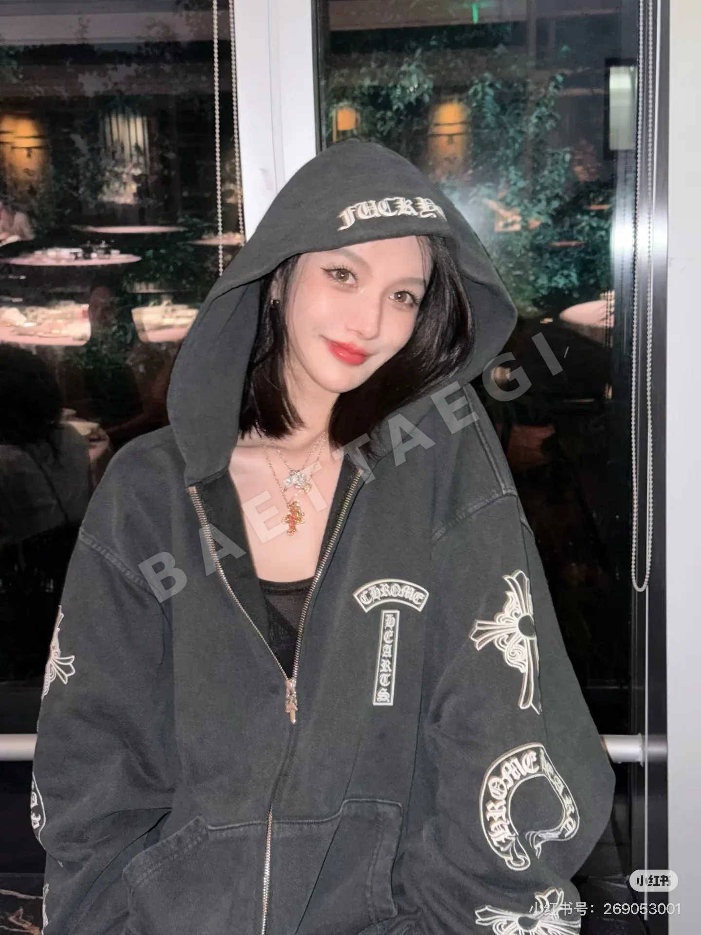 크롬하츠 워시드 지퍼업 후디 자켓 상세 이미지 6
