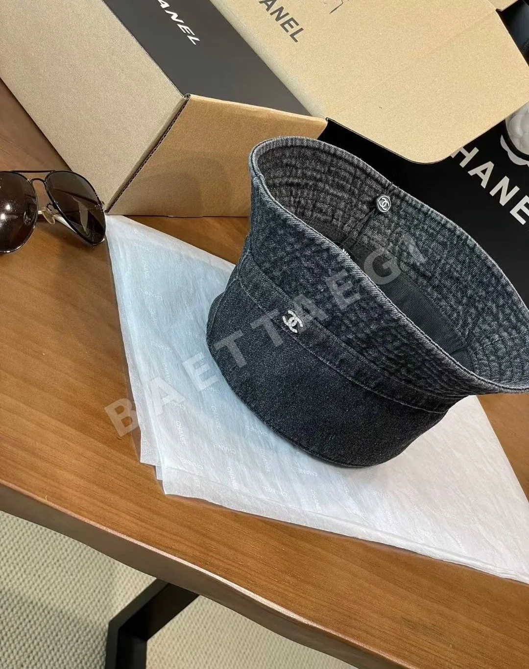 샤넬 데님 버킷 햇 모자 상세 이미지 5