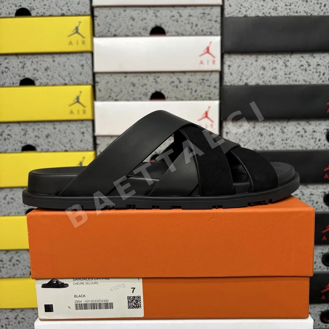 에르메스 [YX] 블랙 205757 Hermes Chypre Sandal