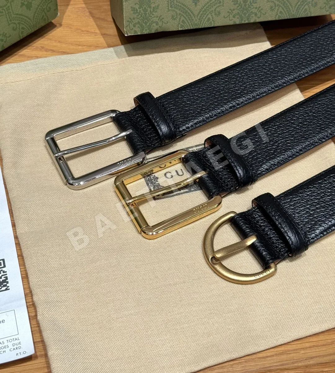 구찌 GG 슈프림 비 가죽 벨트 상세 이미지 7