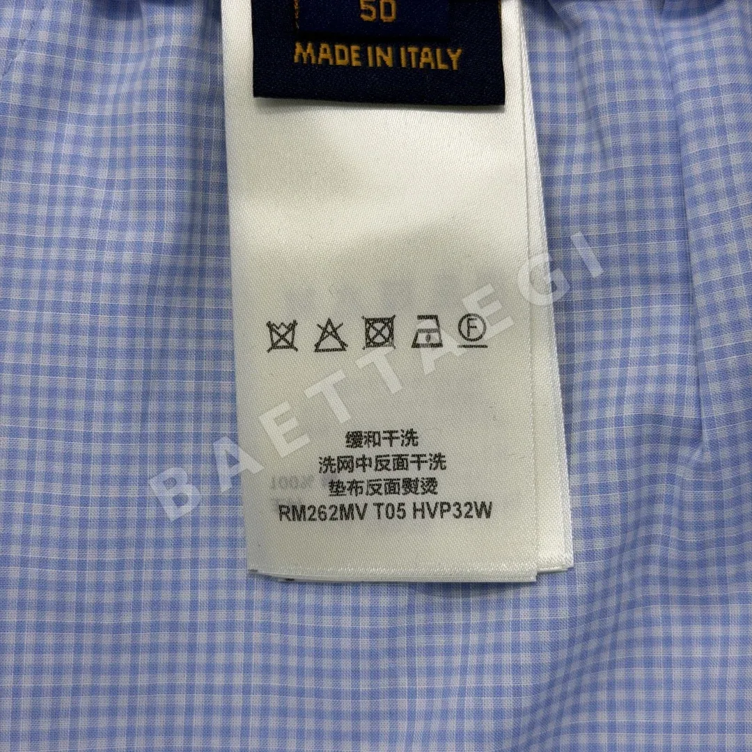 루이비통 체크 자수 레귤러핏 남성 반바지 상세 이미지 9