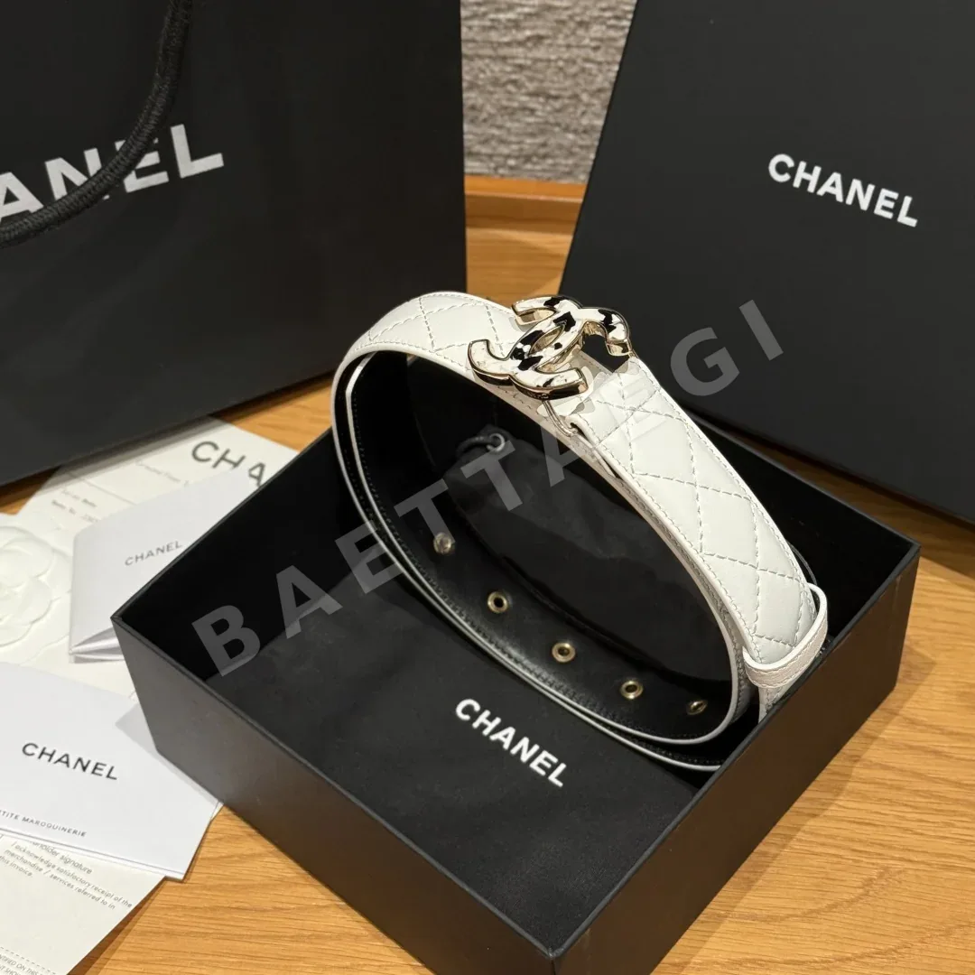 샤넬 램스킨 더블 C 메탈 로고 벨트 상세 이미지 3