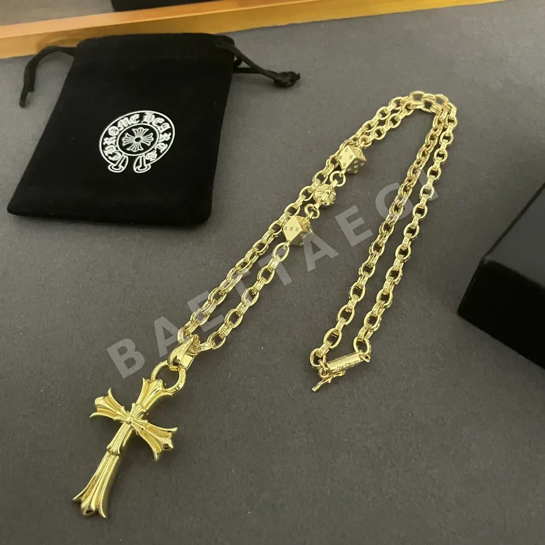 크롬하츠 크로스 레터 골드 목걸이 상세 이미지 9