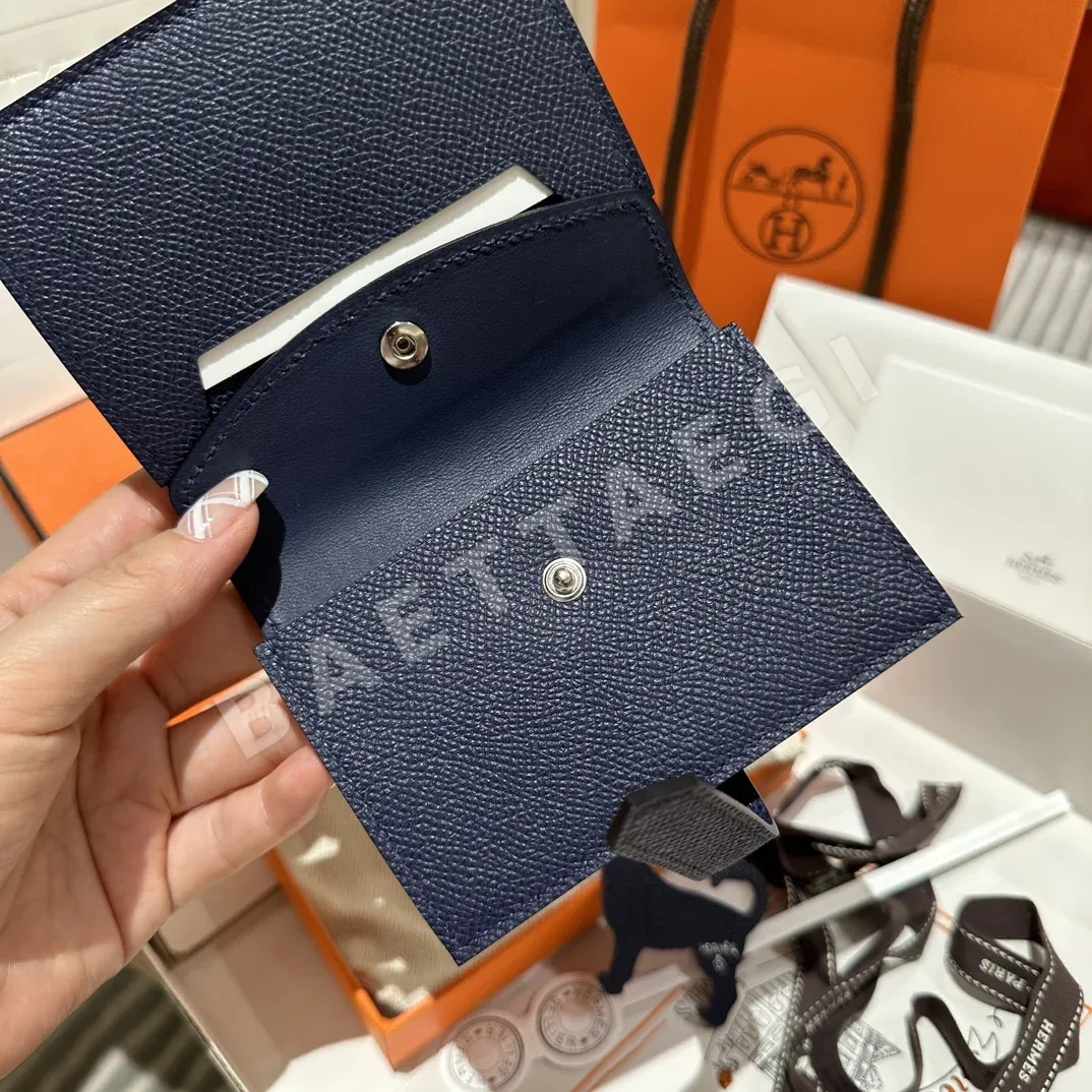 에르메스 엡솜 야자수 프린트 사파이어 블루 지갑 상세 이미지 2