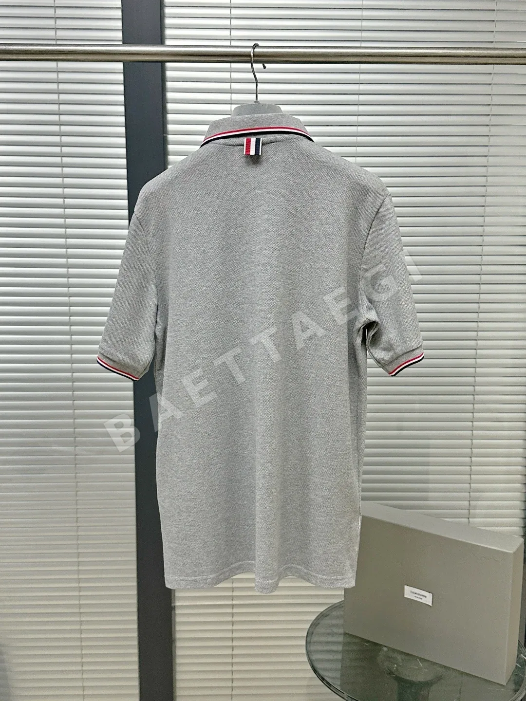 톰브라운 남성 메시 반팔 폴로셔츠 상세 이미지 3