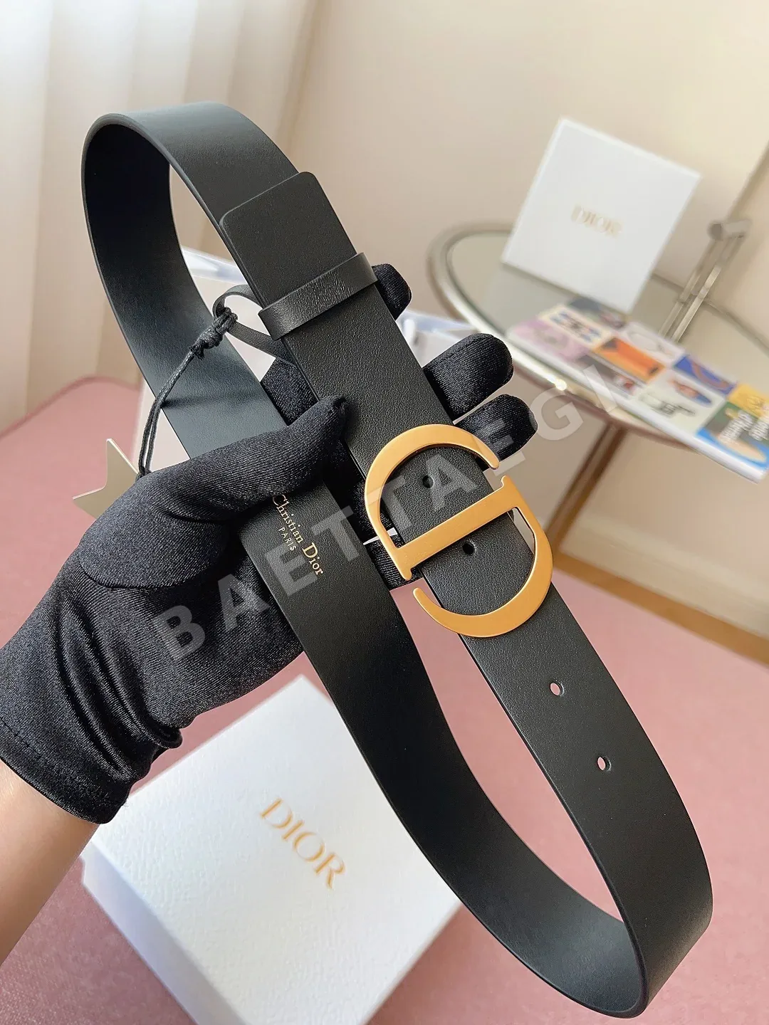 디올 천연 가죽 벨트 상세 이미지 3