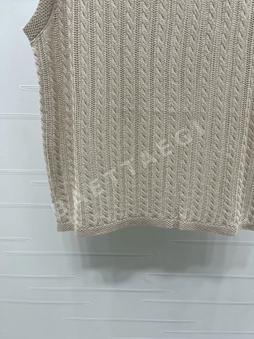 브루넬로쿠치넬리 시스루 케이블 니트 여성 반팔 상세 이미지 5