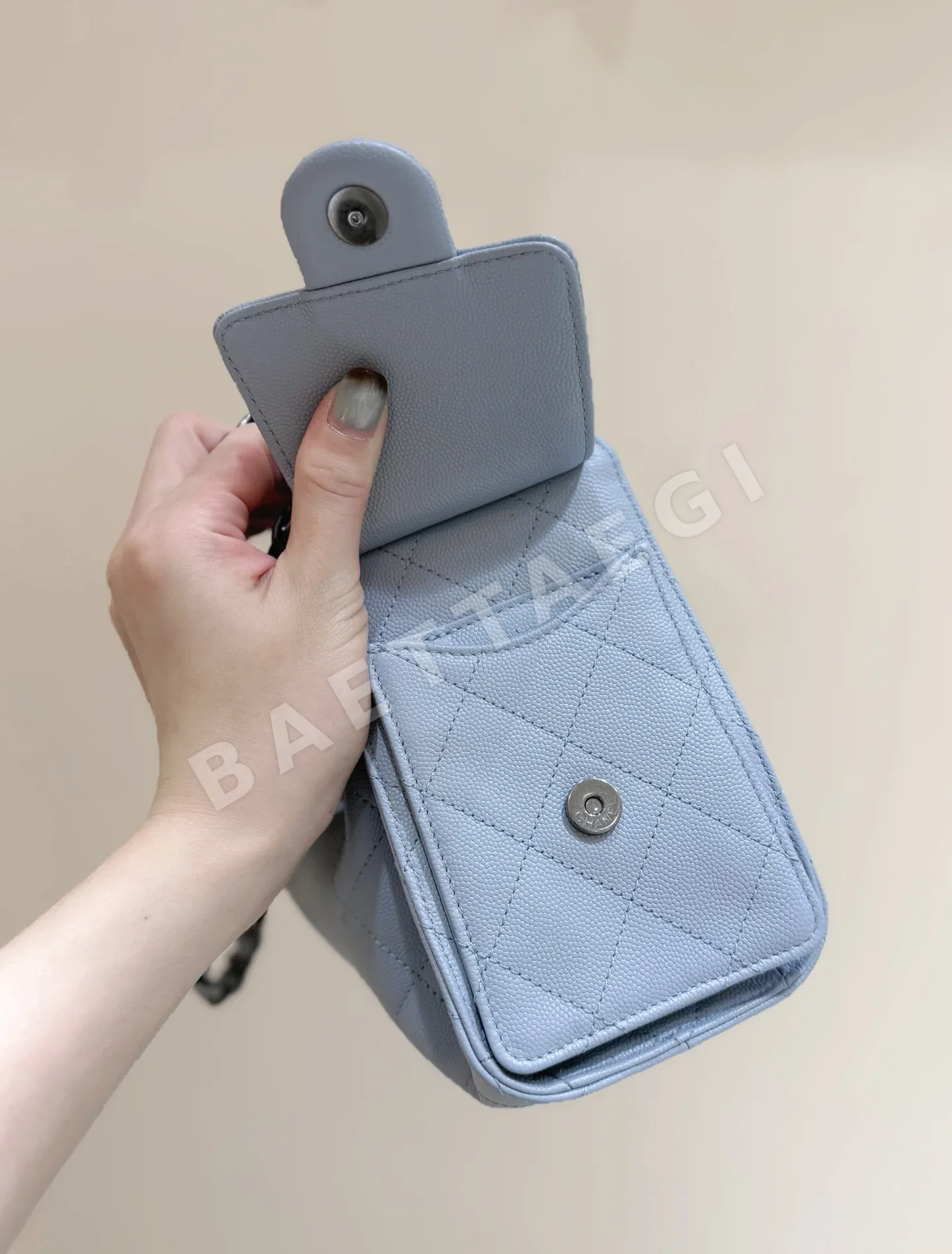 샤넬 스모그 블루 다이아몬드 퀼팅 미니백 AS5631 상세 이미지 8