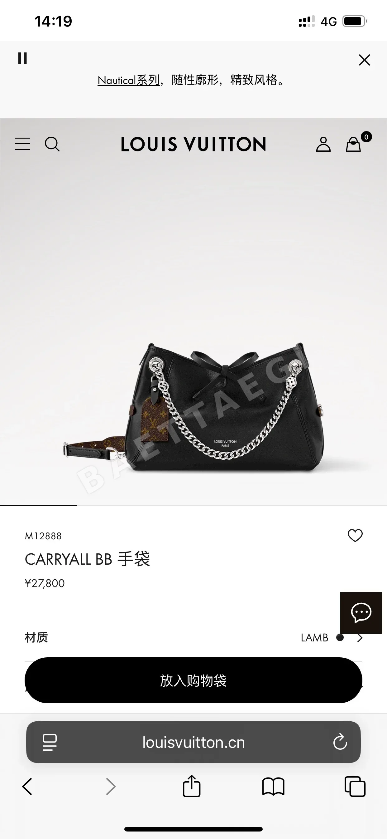 루이비통 캐리올 BB 가방 186441