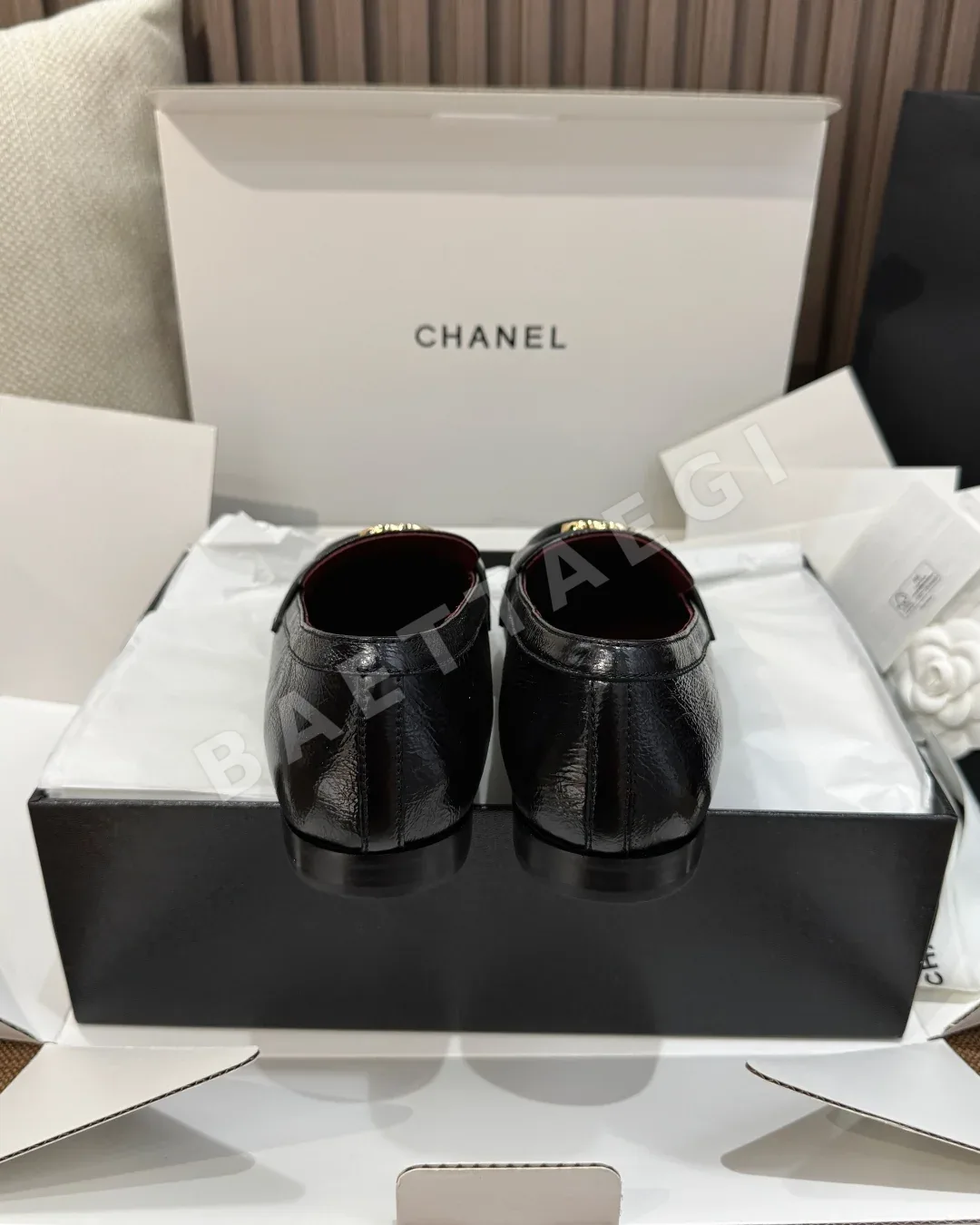 샤넬 로퍼 가죽 더블 C 메탈 버클 상세 이미지 8