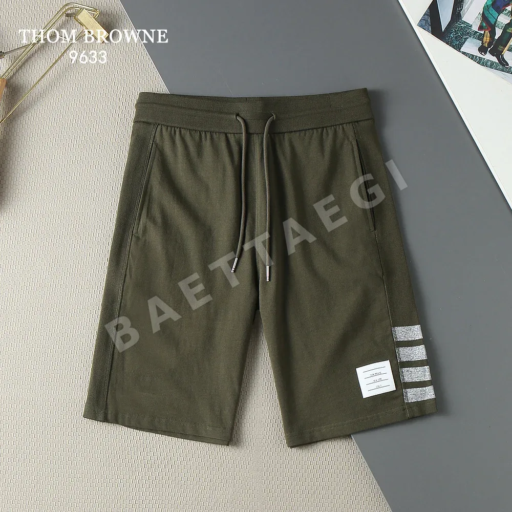 톰브라운 사이드 스트라이프 남성 면 반바지 130359