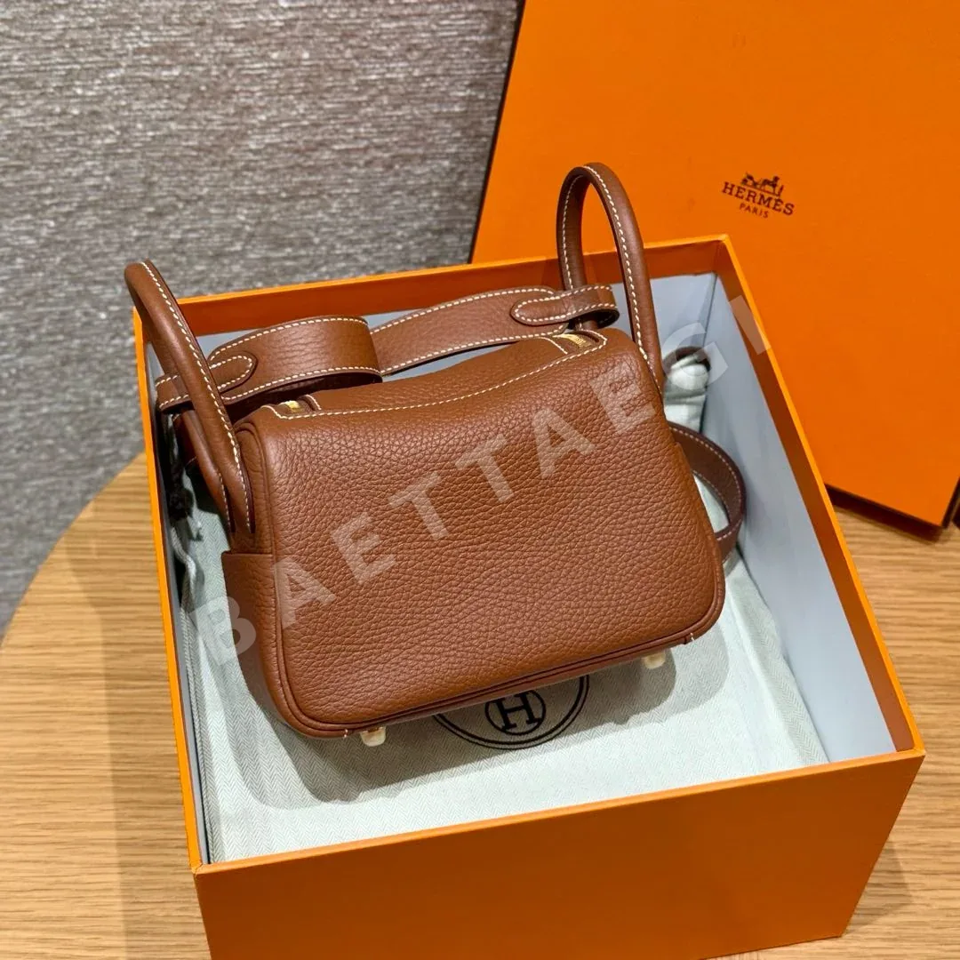 에르메스 미니 린디 골드 금장 소가죽 가방 상세 이미지 2