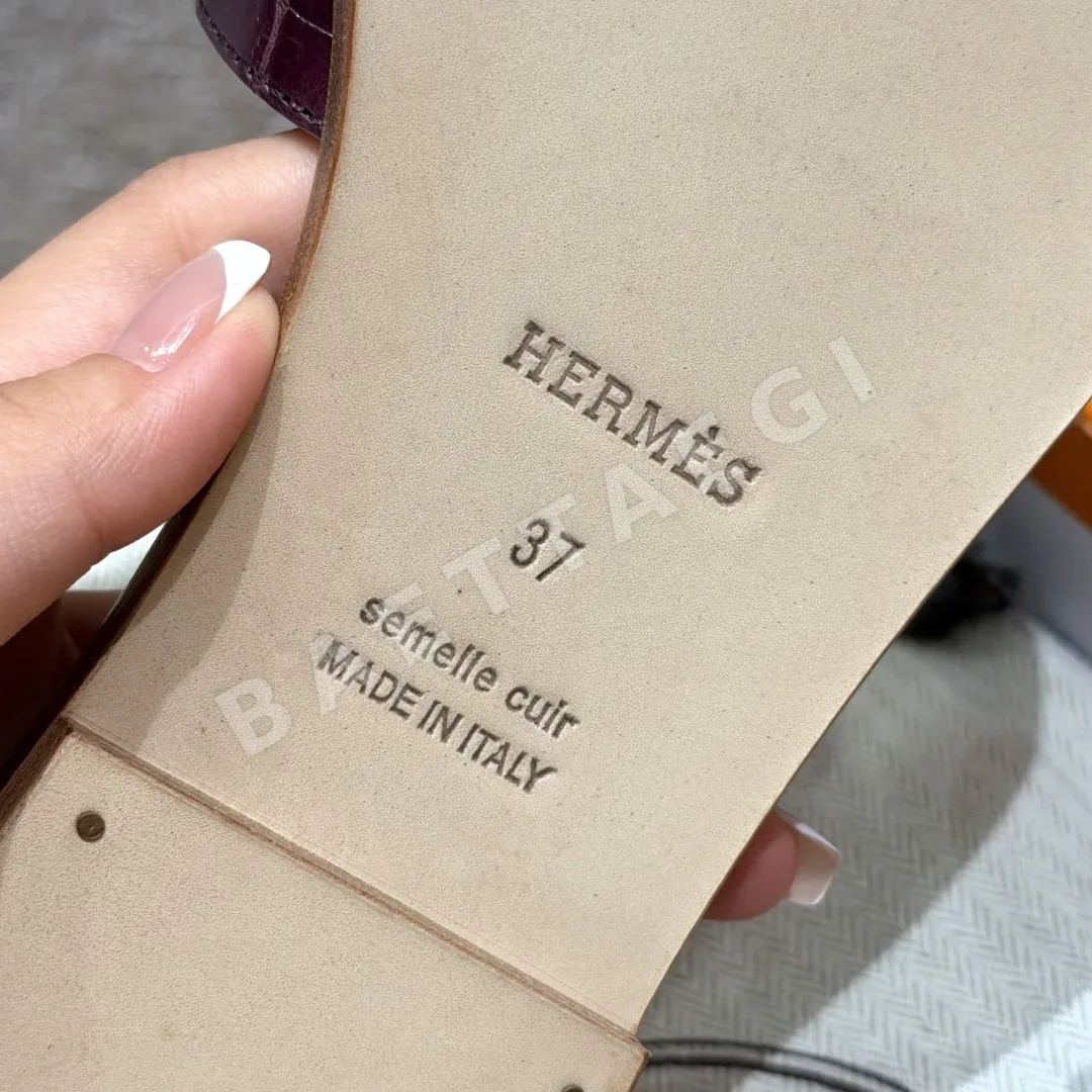 에르메스 오란 샌들 악어가죽 H 컷아웃 상세 이미지 7
