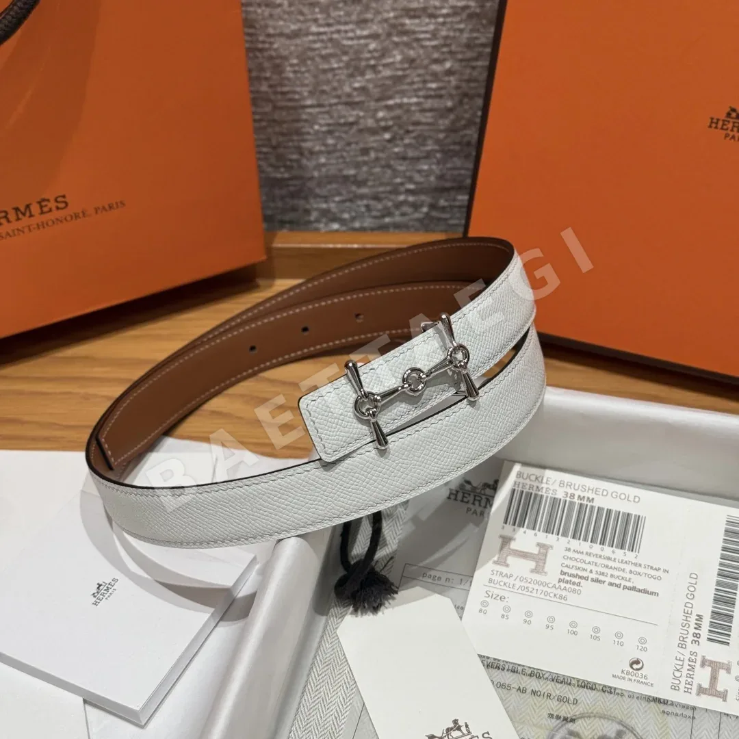 에르메스 H자형 버클 스위프트 엡솜 가죽 양면 벨트 상세 이미지 2