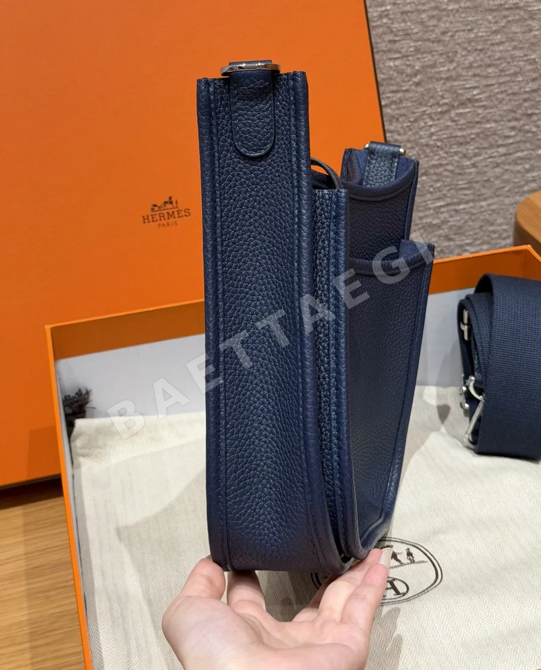 에르메스 에블린 23 블루 사파이어 가방 상세 이미지 5