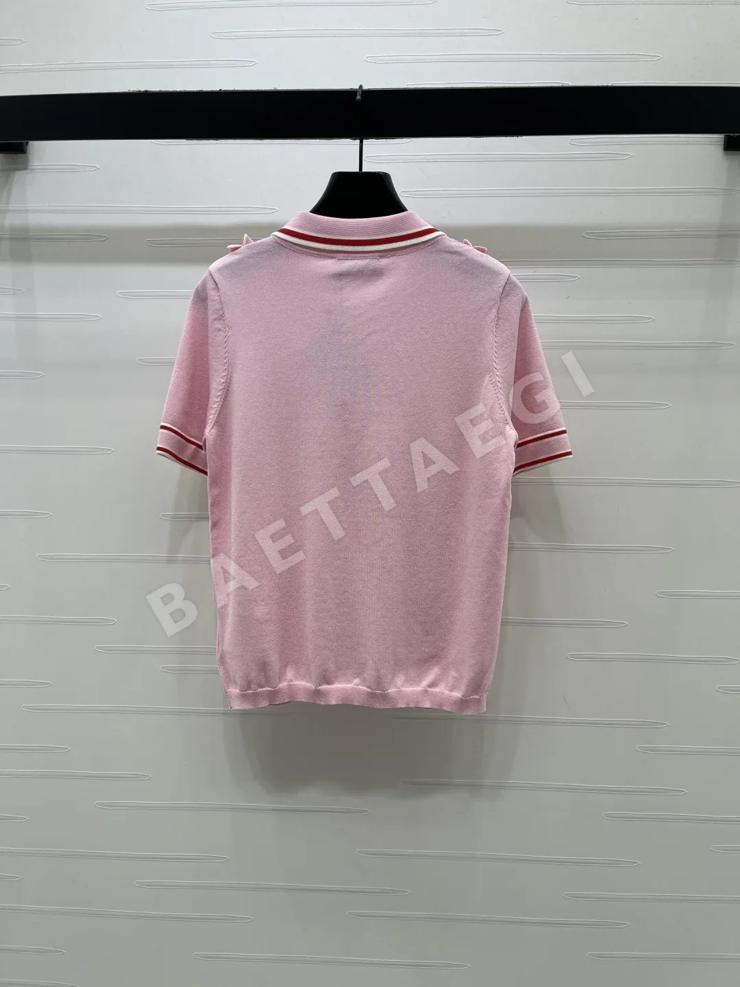 미우미우 프릴 카라 니트 반팔 탑 상세 이미지 8