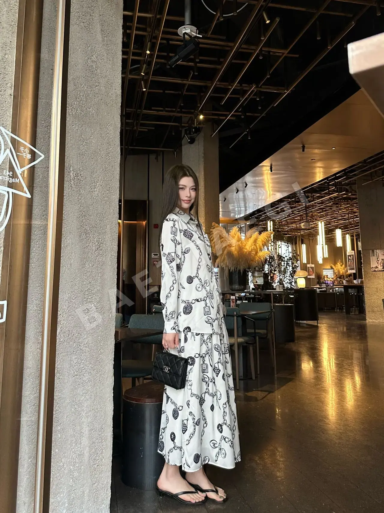 디올 체인 프린트 라펠 셔츠 세트 상세 이미지 5