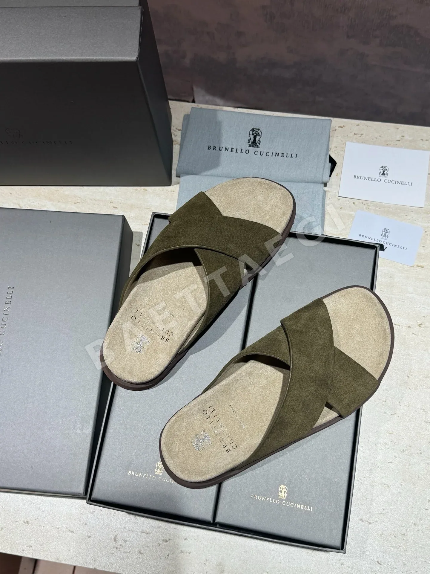 브루넬로쿠치넬리 남성 스웨이드 샌들 상세 이미지 2