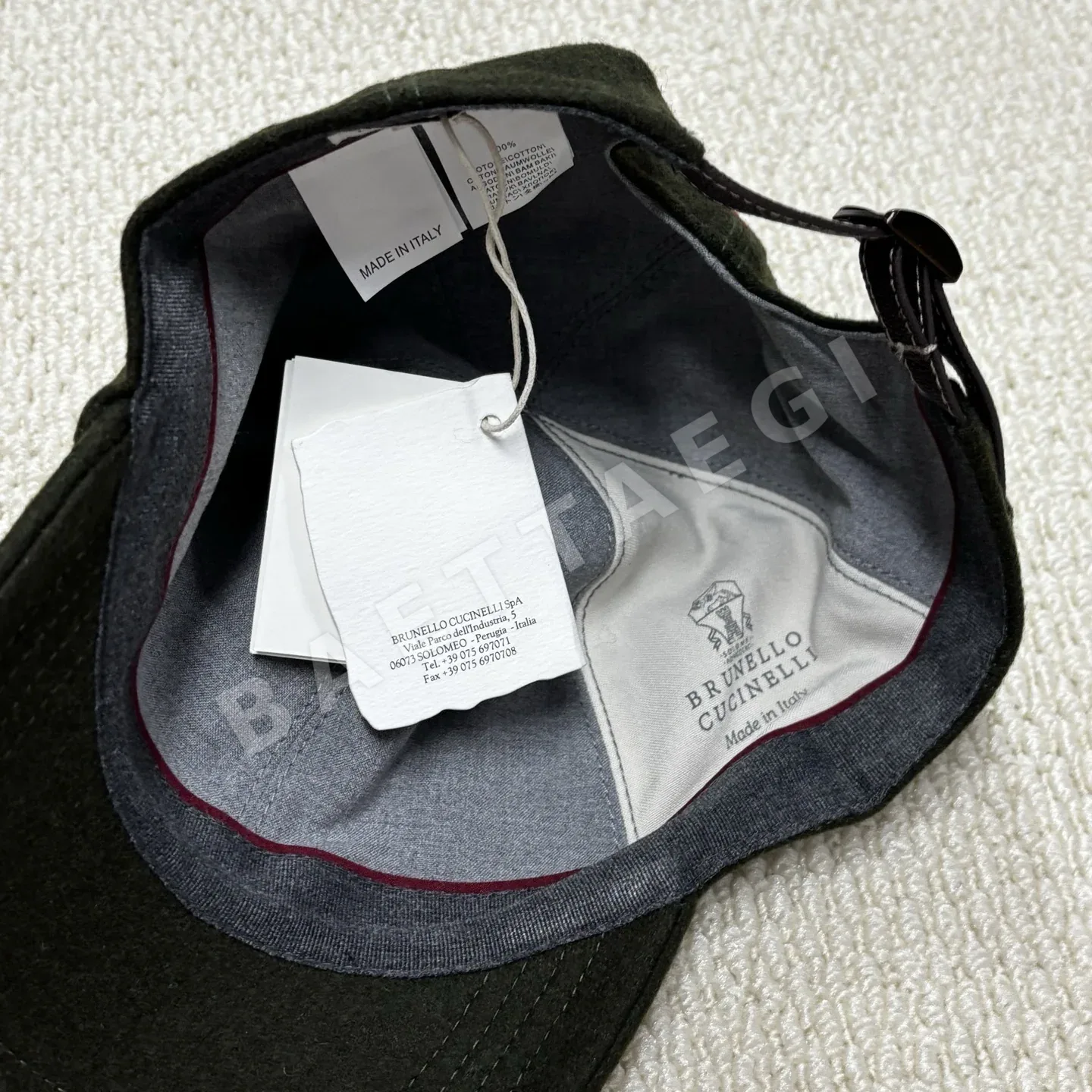 브루넬로쿠치넬리 가죽 울 베이스볼 캡 상세 이미지 8