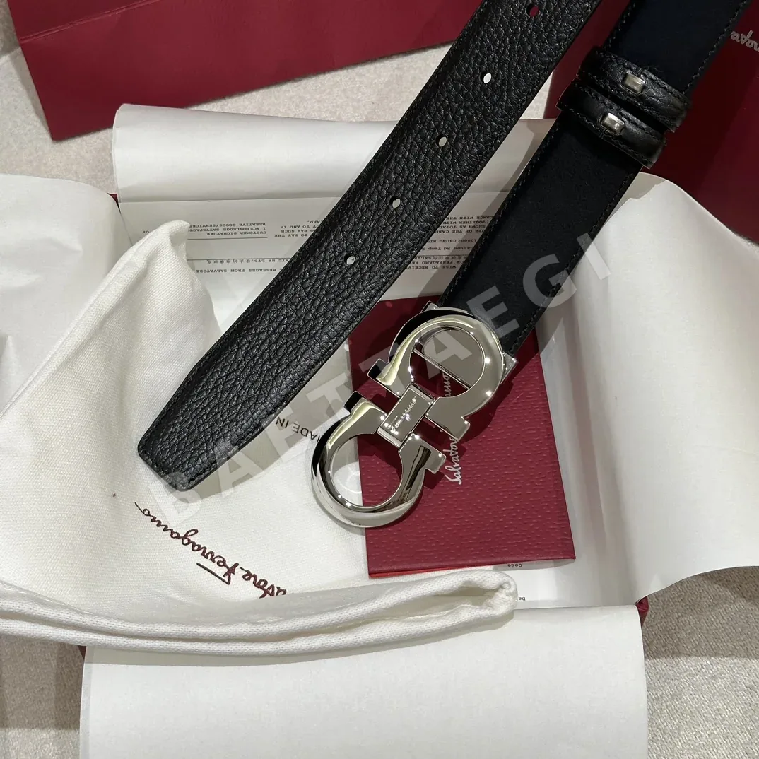 페레가모 남성용 가죽 벨트 3.5 cm 상세 이미지 4