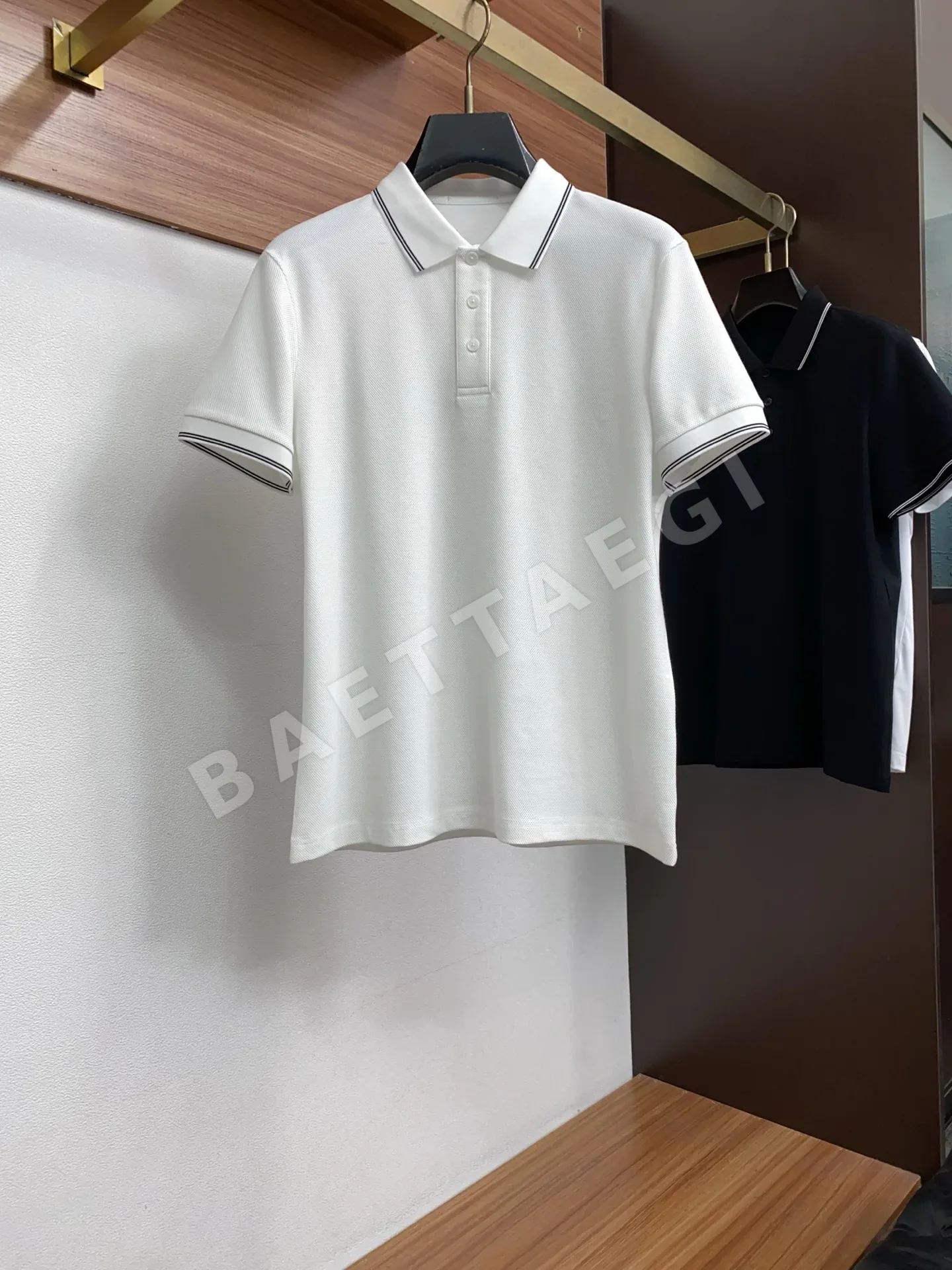 제냐 남성 라펠 폴로 반팔 티셔츠 136515