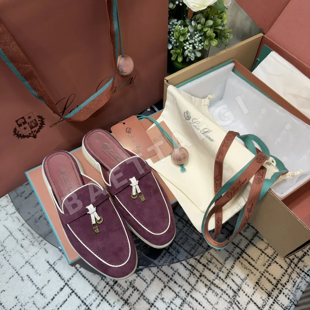 로로피아나 이탈리아제 수제 슬리퍼 여성 신발 94084