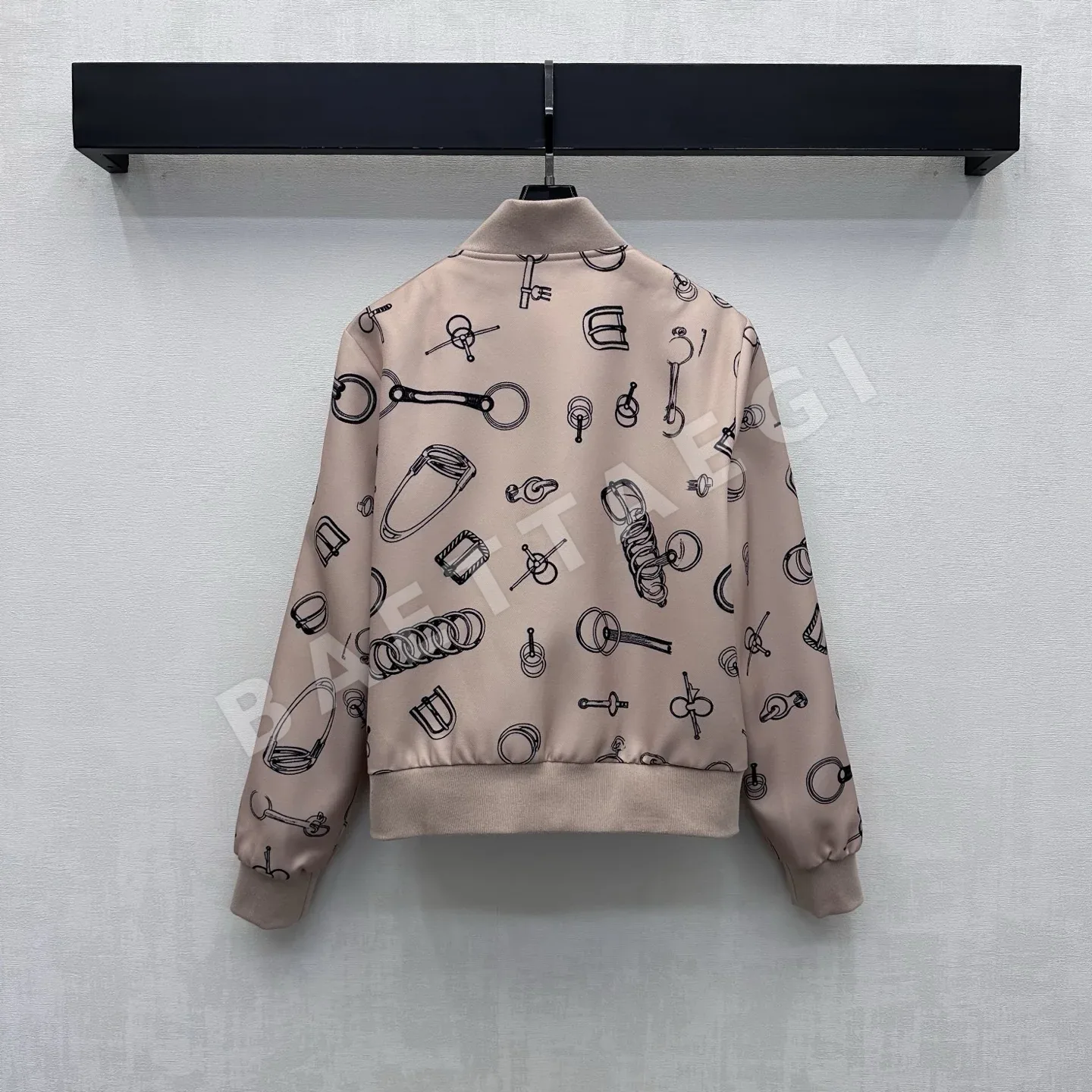 에르메스 승마 버클 프린트 베이스볼 자켓 상세 이미지 6