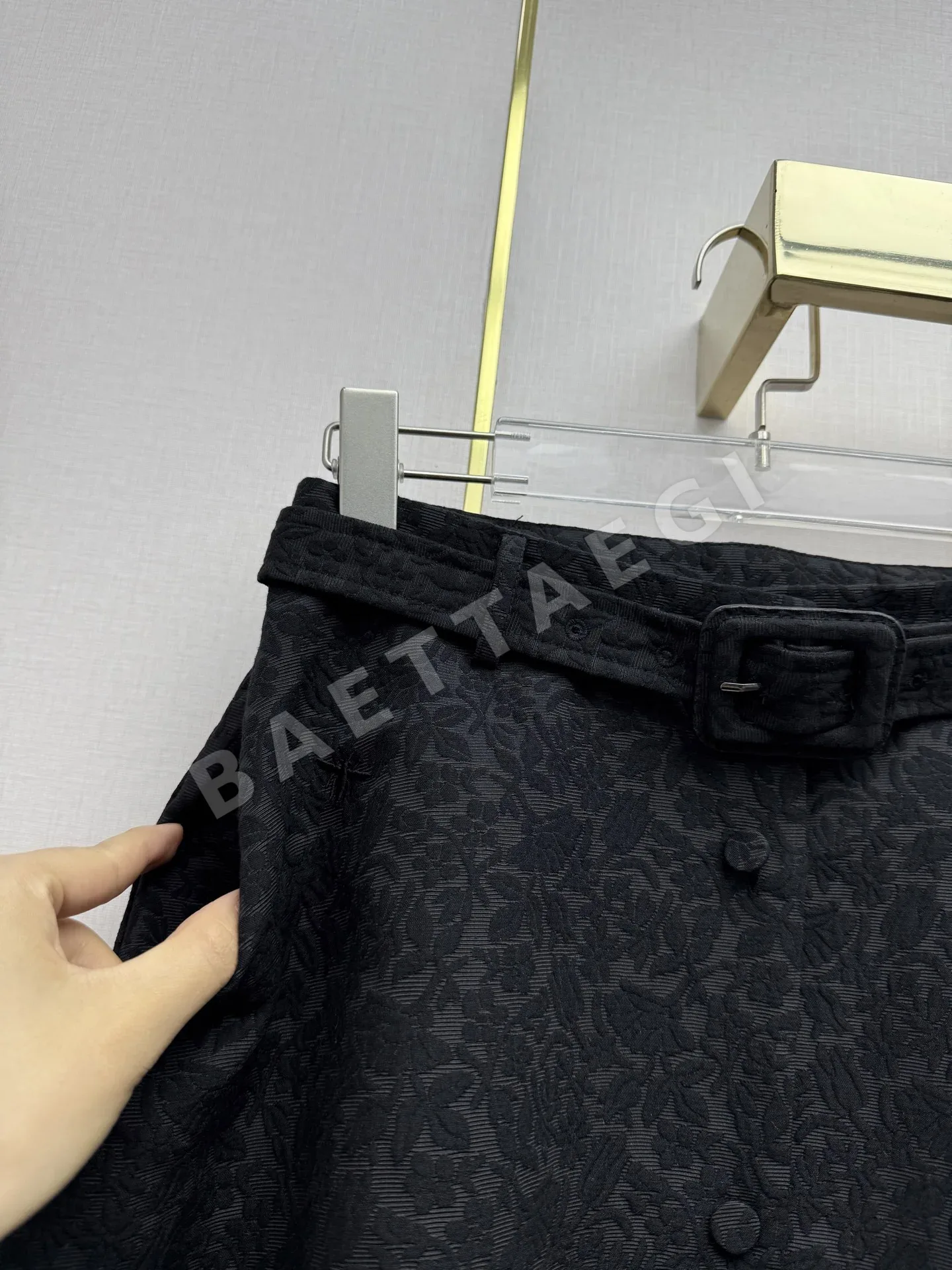디올 싱글 브레스트 자카드 미디 스커트 상세 이미지 5