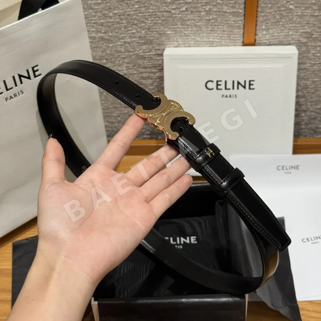셀린느 개선문 금장 소가죽 여성 벨트 상세 이미지 3