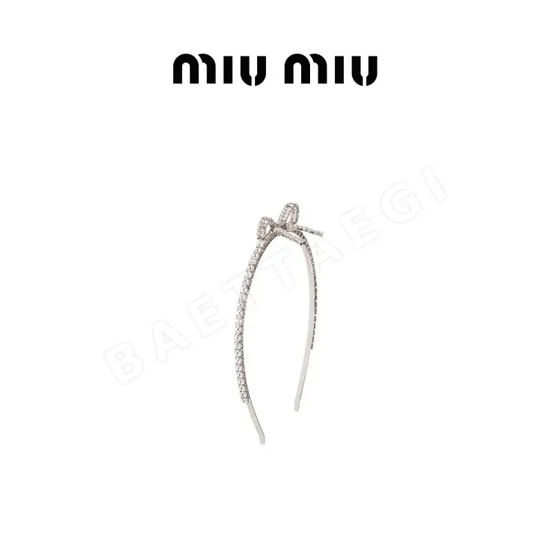 미우미우 리본 라인스톤 헤어밴드 상세 이미지 3