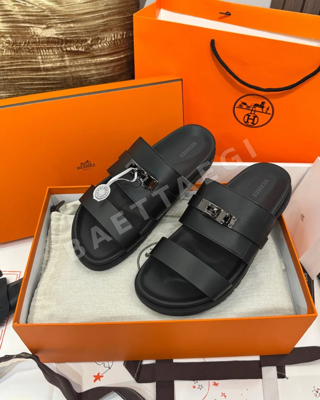 에르메스 잭슨 카프스킨 샌들 상세 이미지 3