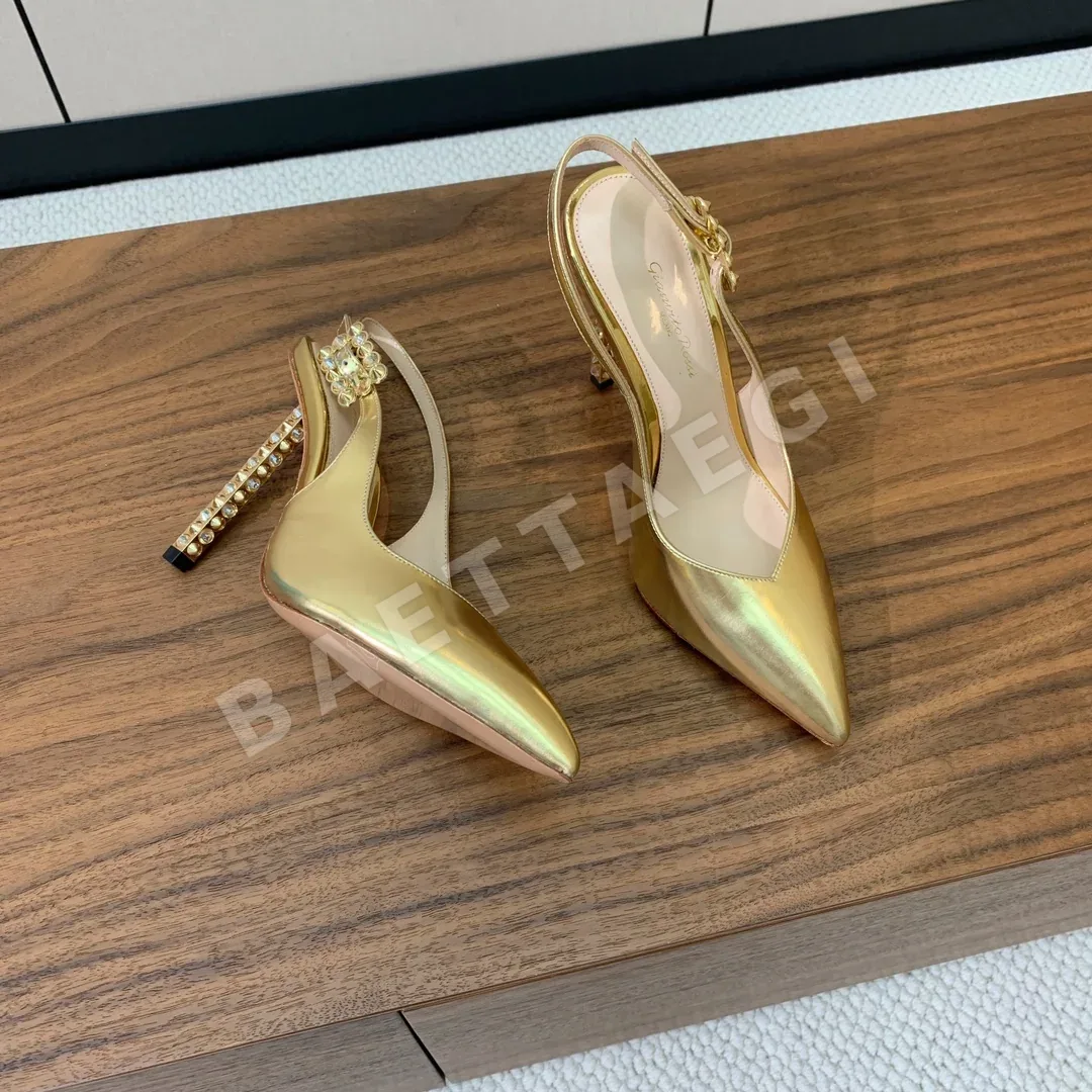 지안비토 로시 지안비토 라인스톤 힐 오픈백 샌들 상세 이미지 5