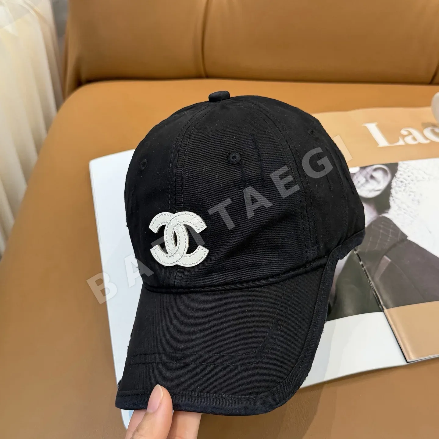 샤넬 심플 로고 베이스볼 모자 상세 이미지 2