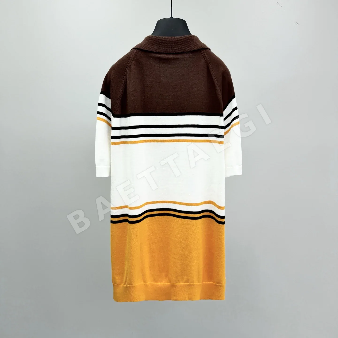 펜디 컬러 블록 스트라이프 남성 반팔 셔츠 상세 이미지 2