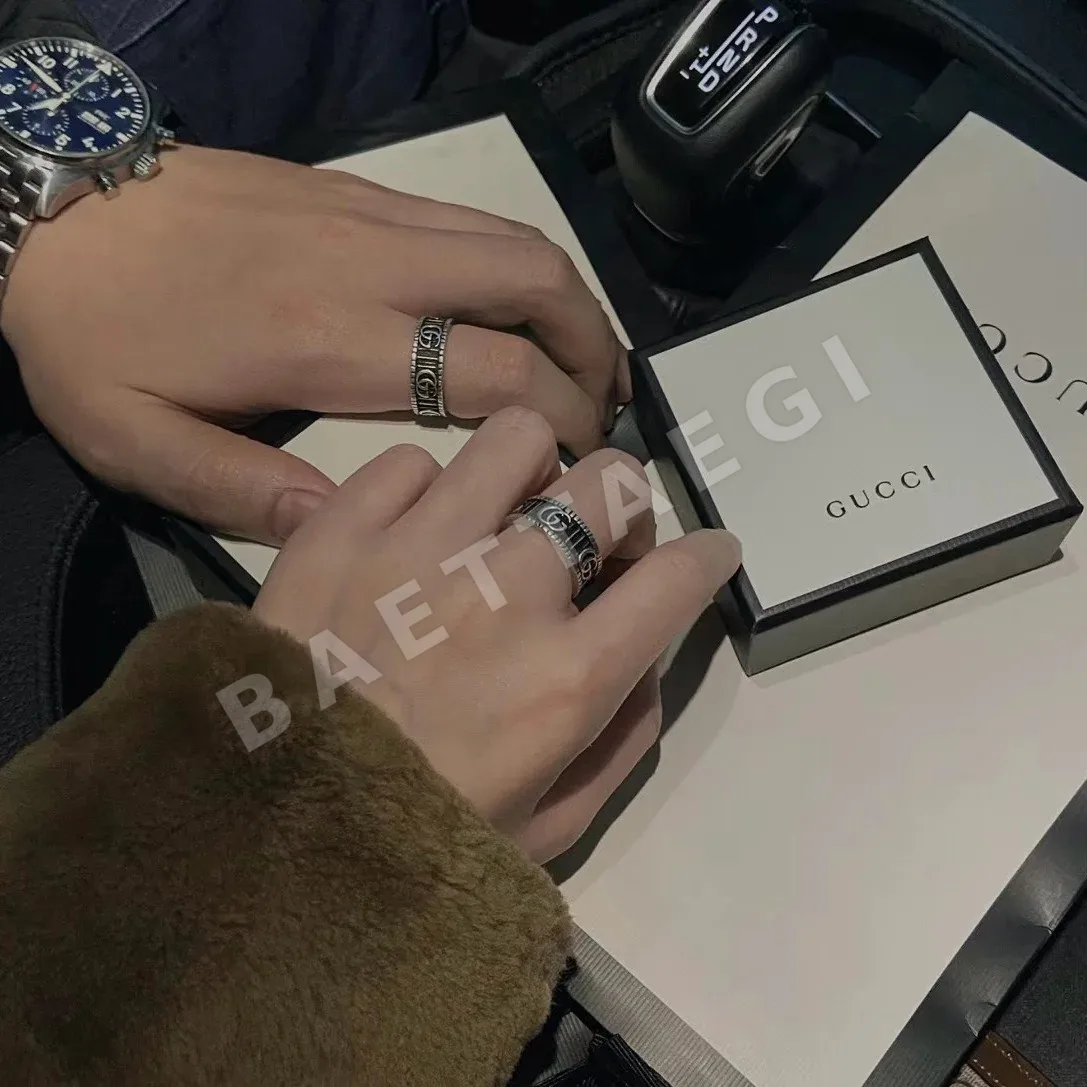 구찌 더블 G 스트라이프 빈티지 반지 상세 이미지 3