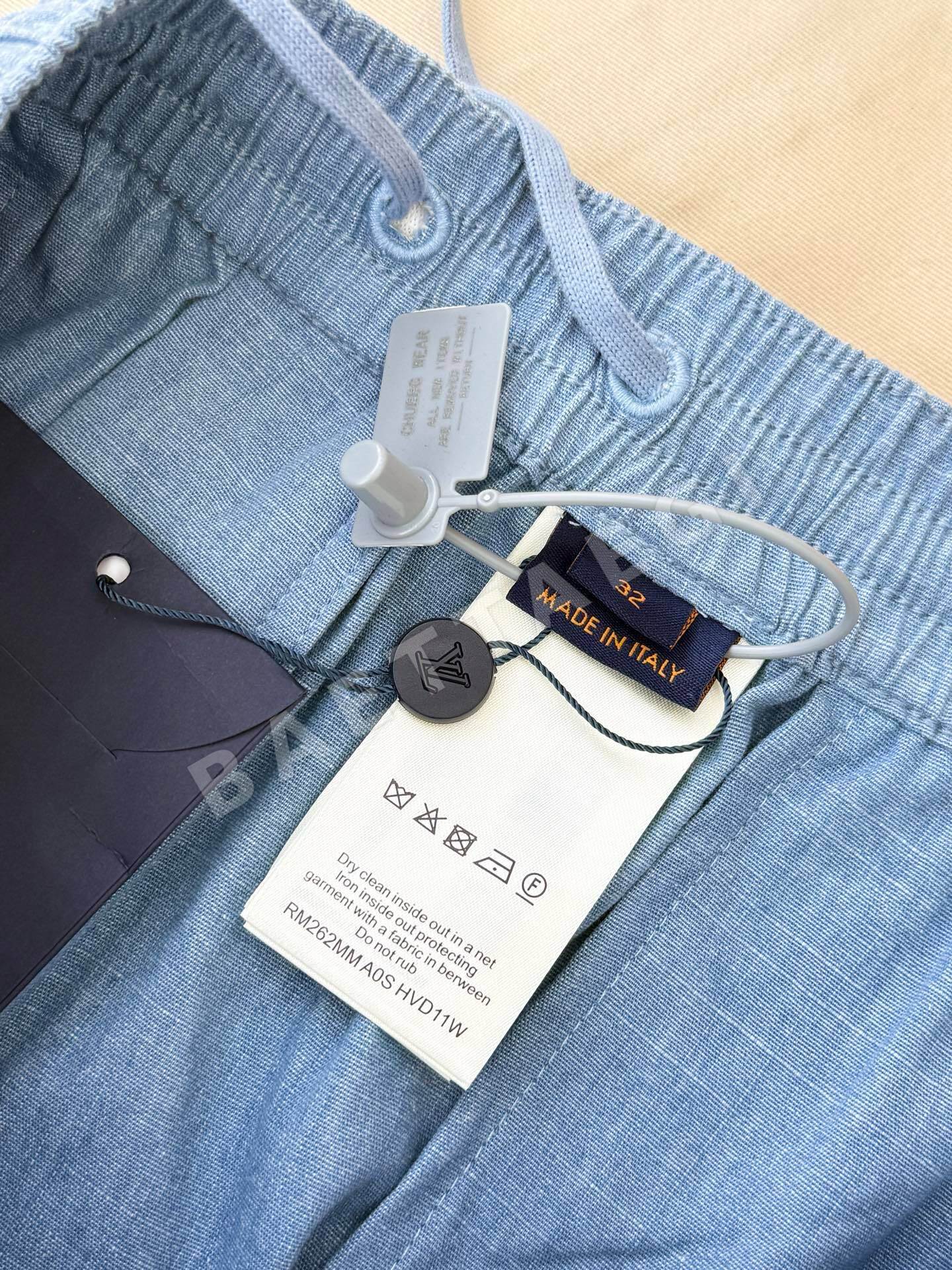 루이비통 블루 자수 여성 반바지 세트 상세 이미지 9