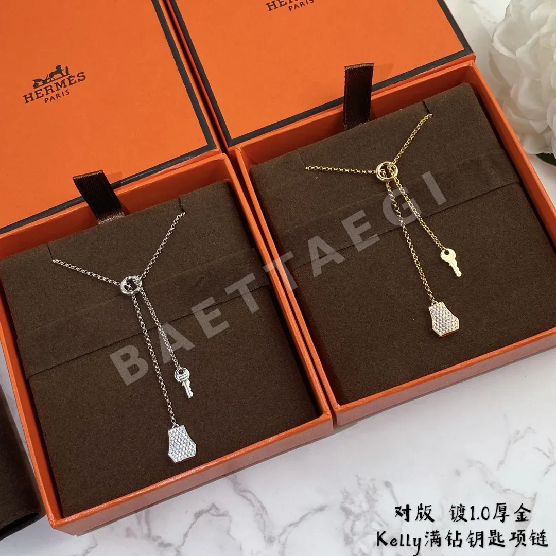 에르메스 18K 골드 자물쇠 열쇠 목걸이 상세 이미지 6