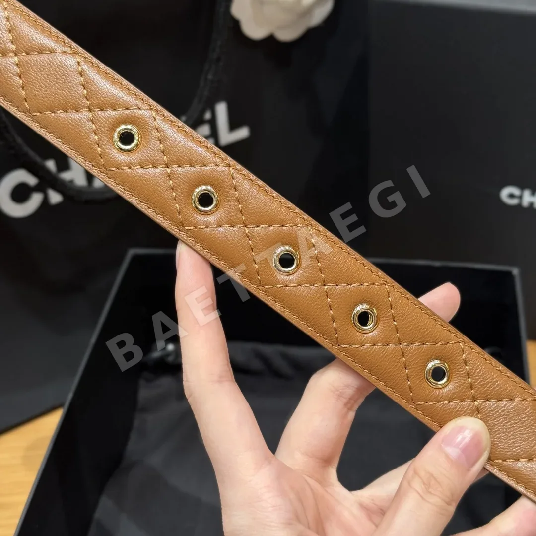 샤넬 램스킨 더블 C 로고 벨트 상세 이미지 6