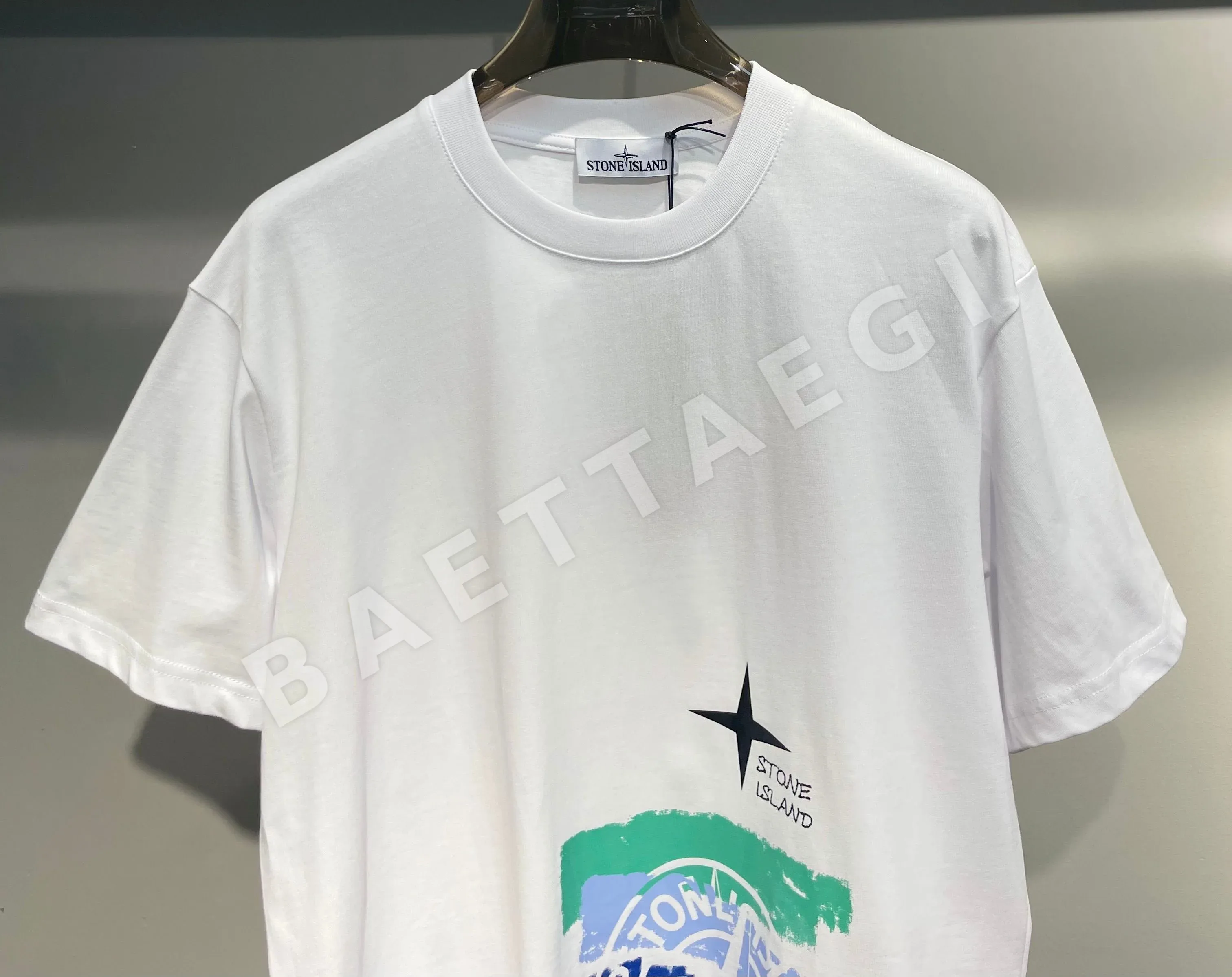 스톤아일랜드 컴퍼스 프린트 크루넥 반팔 티셔츠 상세 이미지 8