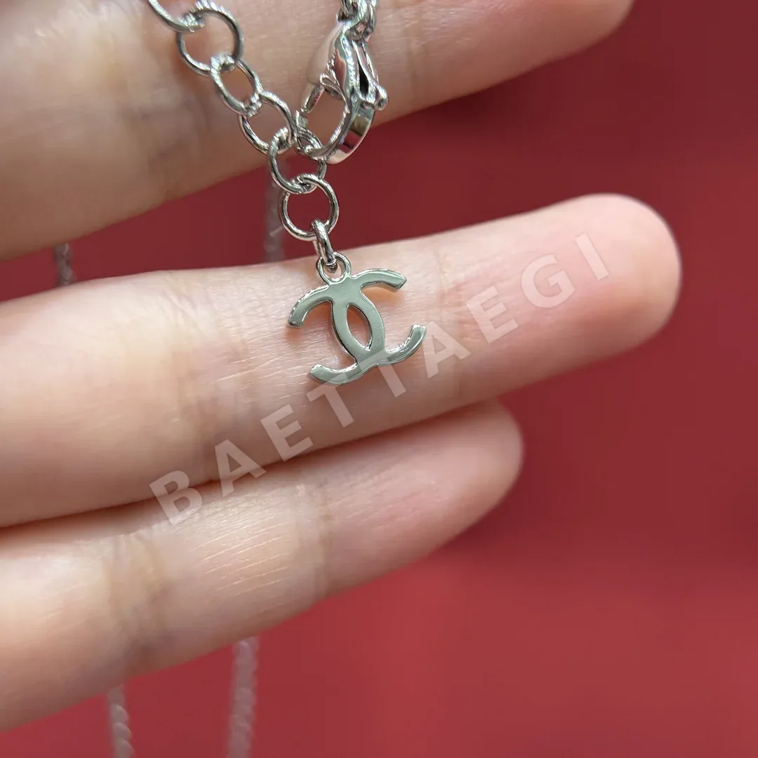 샤넬 블루 하트 다이아몬드 장식 목걸이 상세 이미지 8